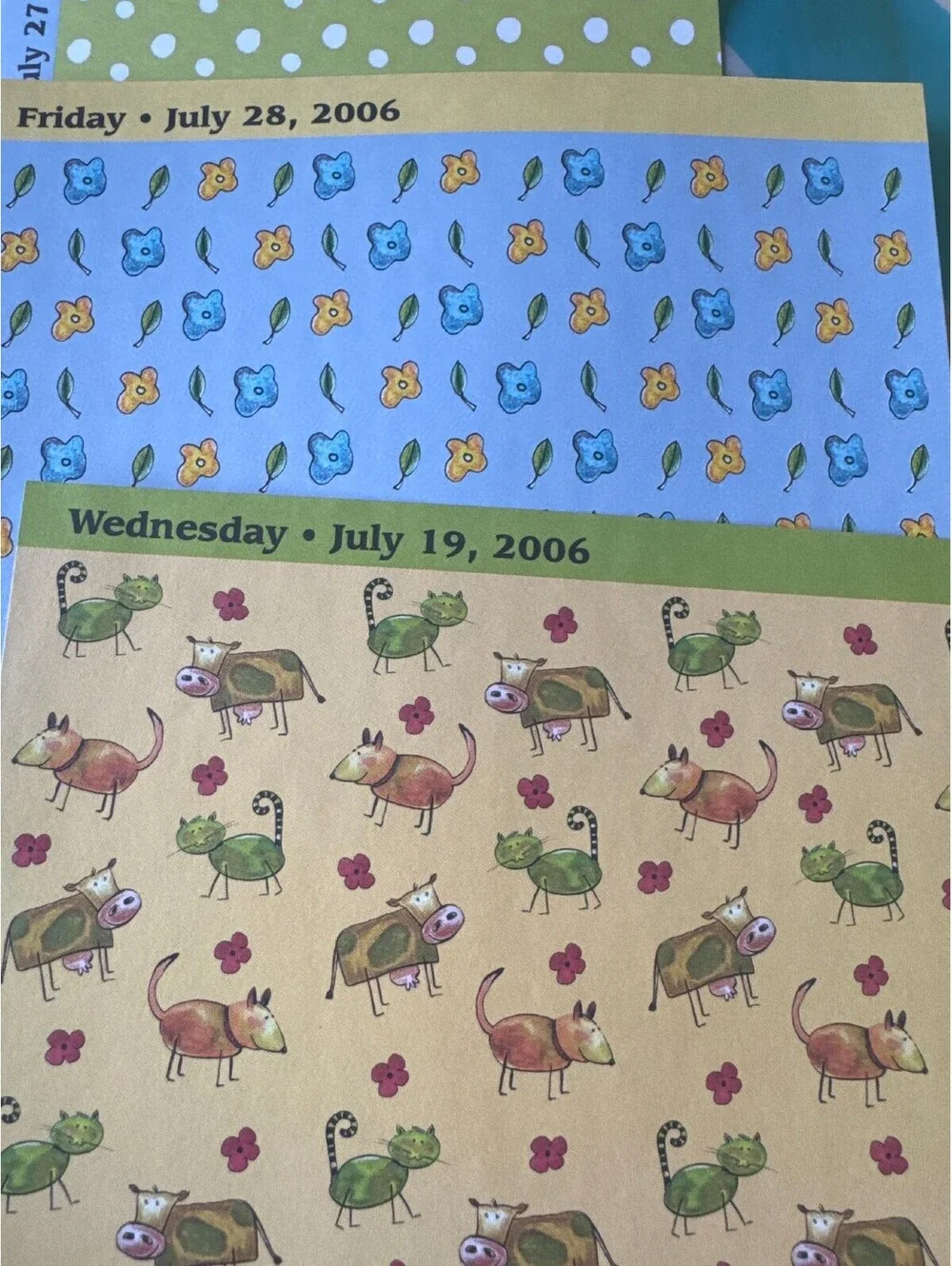 Easy Scrapbooking 2006 Calendar Junk Journaling Paper Ephemera Lot